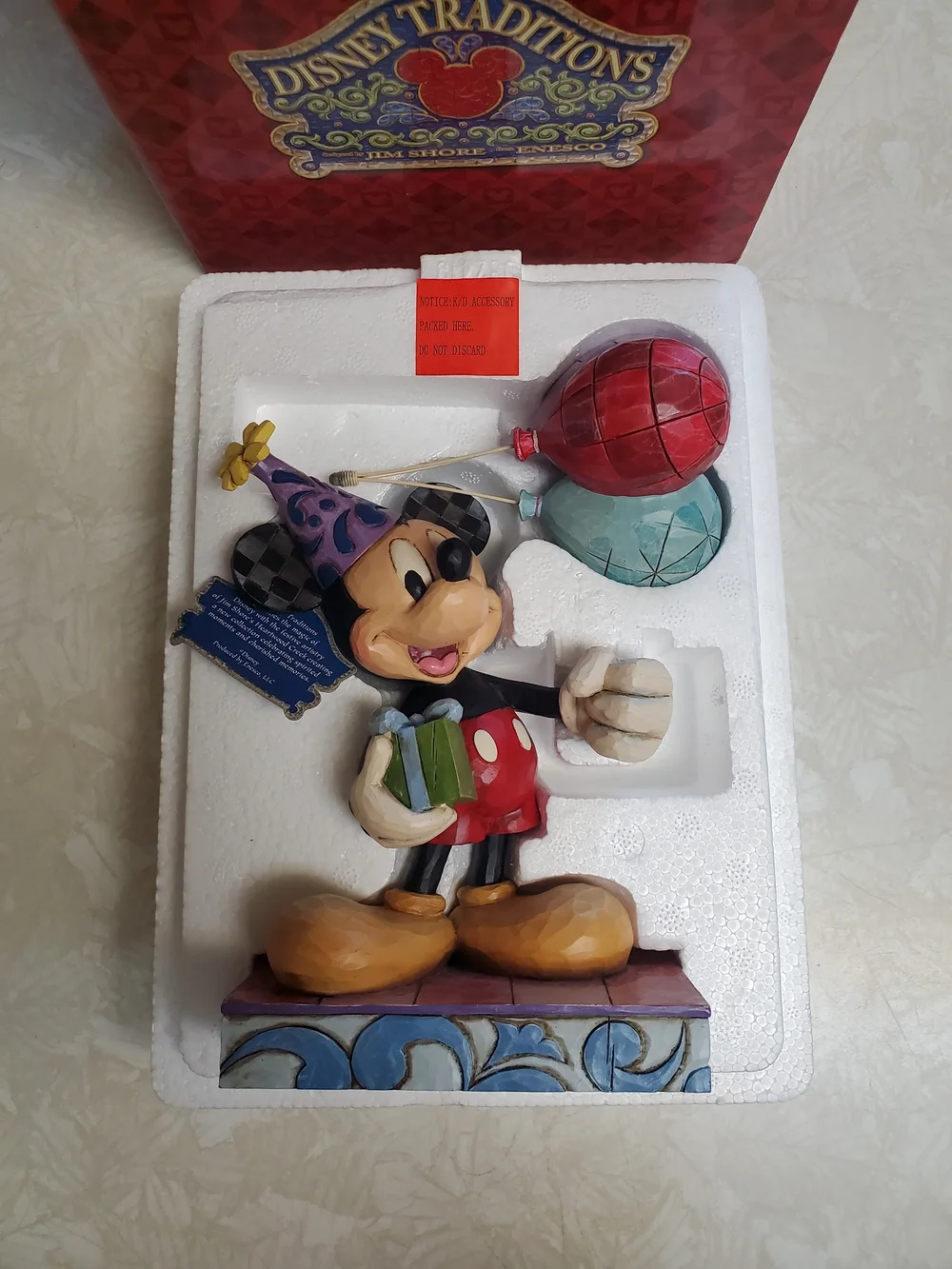 Disney Traditions Jim Shore Mickey Mouse with Balloons - Purple